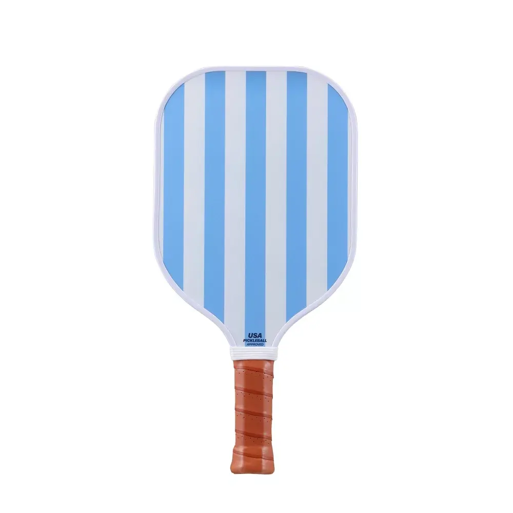 Double Sided Pickleball Paddle - White Stripes/Floral