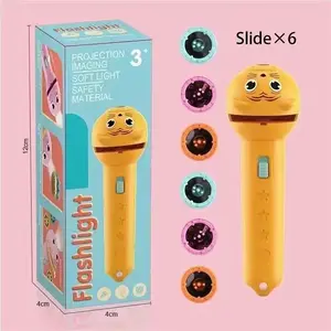6 Slide Films Projection Torch Light Toy-24 Random Patterns, Kids Christmas Projector Flashlights, Torch Projector Flashlight for Kid,Creative Story Beam Fun Entertainment Gift