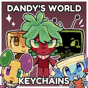 ROBLOX Dandy's World Acrylic Keychains, Unique Keychains for Personal Style, Cute Keychains for Bags and Keys, Durable, Lightweight and Perfect for Personal Style, Collecting and Gifting