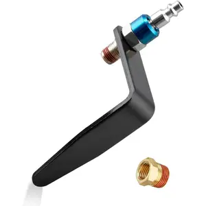 Steel Pneumatic Tool Rafter Hook Hanger, Lightweight, Durable, Metal Organaizer Adjustable Easy Install Hooks with 1/4" Air Tool Swivel Fitting, for Air Nailer, 1-, Blue