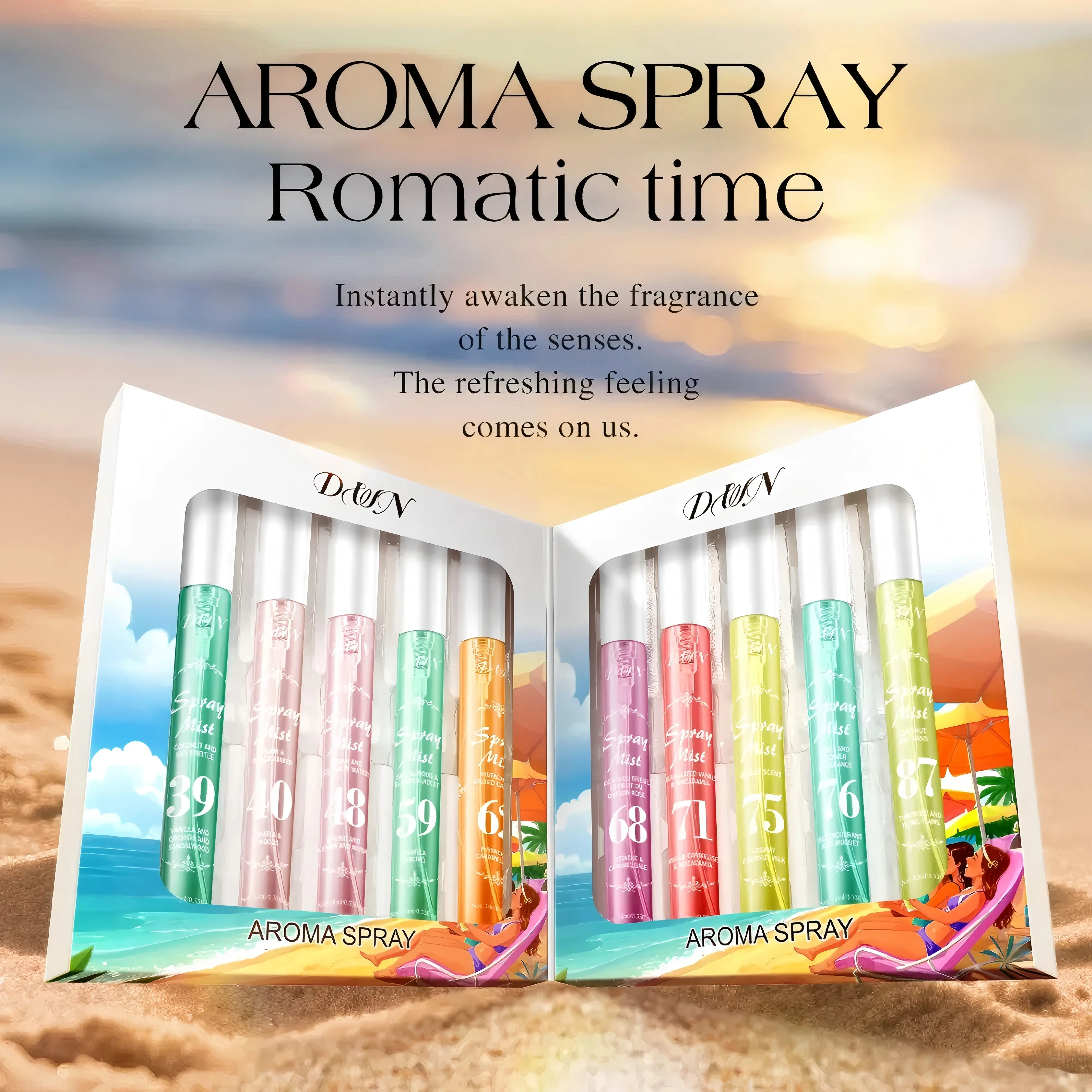 Women's 10-Piece Brazilian Summer Fragrance Ensemble Set, Multi-Pack Body Fragrance Mists with Vanilla, Caramel, Amber & Fruity Scents, Beauty & Personal Care Products, Lavender, Gifts For Girlfriend