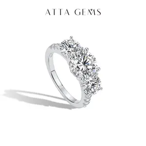 Engagement Ring Round Cut 4.0ct Wedding Promise Rings for Her R110