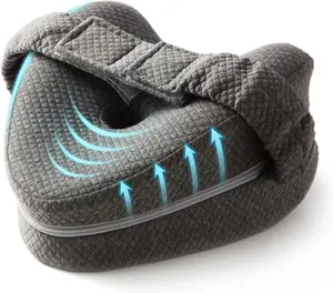 Memory Foam Leg Pillow for Side Sleepers – Knee Pillow with Adjustable Strap, Between Legs Cushion for Hip, Sciatica, Back & Joint Pain Relief, Spine Alignment Support