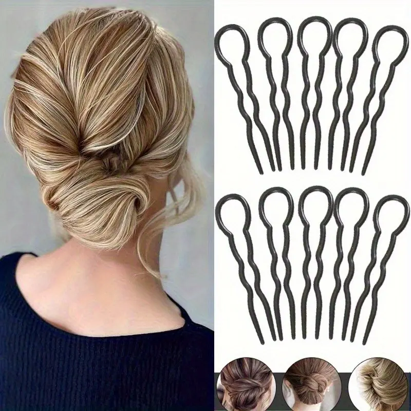 6pcs Chic U-Shaped Hairpin - Easy Hair Styling, Chignon Holder, Hair Fork, Stick Headwear, Hair Clip Accessories for Women - Simple, Durable, and Versatile Hair Design Tools, Secure Clip Lightweight