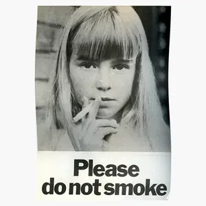 Please Do Not Smoke 1972 Poster - Retro and Iconic Anti-Smoking Art Print from the 1972 Campaign