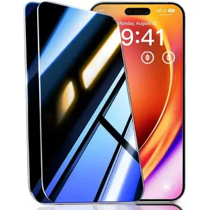 UNBREAK Glass for iPhone 16 Pro Max Privacy Screen Protector (NO.1 Military Grade Shatterproof) Privacy Screen iPhone 16 Pro Max Tempered Glass (Easy Installation & 100% Anti-Spy),2 Pack