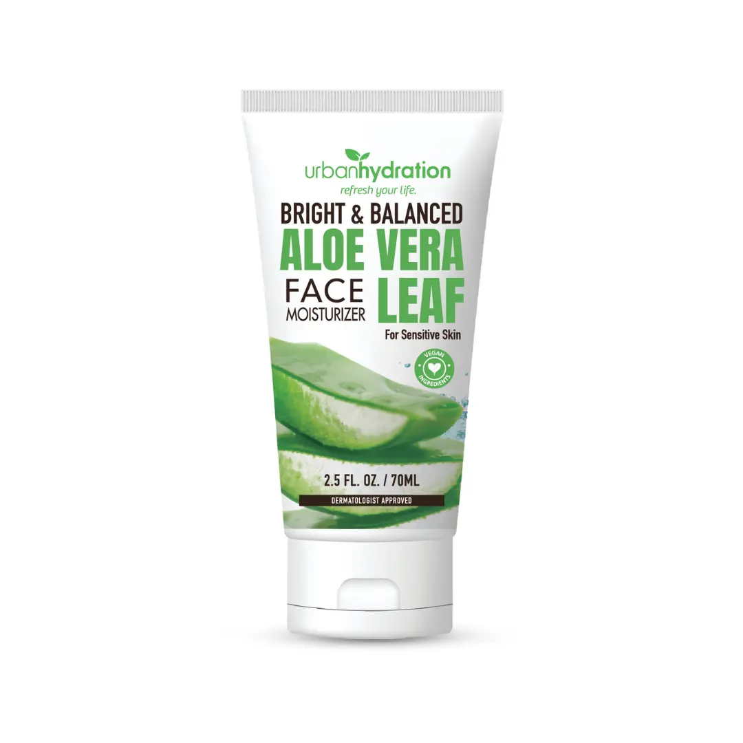 Urban Hydration Aloe Vera Leaf Gel Moisturizer-Serum, Fragrance-Infused, Cucumber-Enhanced, Gentle Glycerin Formula for Daily Hydration, Acne Support & Bright Complexion