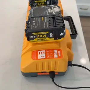 Product Review of Amityke DCB104 Replacement for Dewalt Multi-Battery Charger Station 4-Port Efficient Charging 12V 20V Batteries Dual USB Ports LED Indicator Portable Power Tool Accessories from J**n e** p**n