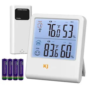 Indoor Outdoor Thermometer Hygrometer,  Digital Temperature & Humidity  with Outdoor Sensor, 328ft Range, Backlight LCD Display for , Room, Patio,  Included