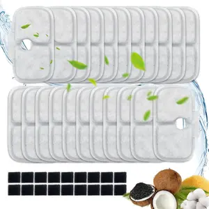 40 Packs for Petlibro Cat Water Fountain Filters Replacement, Compatible with PETLIBRO ® Dockstream Cat Water Fountain PLWF005 PLWF115 PLWF105 (20 Replacement Water Filters + 20 Pre-Fil