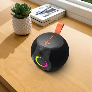 New Release Portable Wireless Bluetooth Speaker with Loud Stereo Sound RGB Lights Fabric Design TWS Pairing IPX5 Waterproof 1200mAh Battery for Outdoor Beach Party Home Gift Audio Black Nightlight LED Vibrant Alexa Speaker for Rooms 9stereo  system  dance