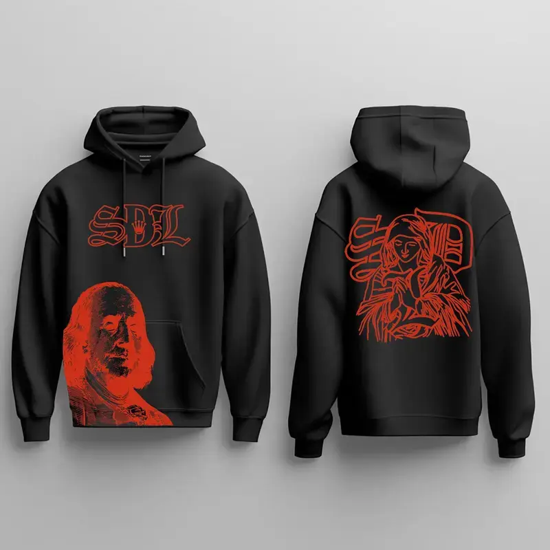 Style 3: Print SDL 2-Sides Hoodie, Vintage Unisex Hoodie, Trendy Hoodie, Gift for Men Women
