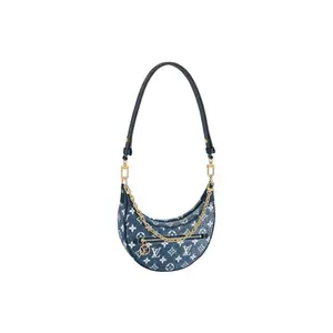 Louis Vuitton Loop Bag for Women – Minimalist Monogram Jacquard Denim Crossbody and Handheld Bag in Blue