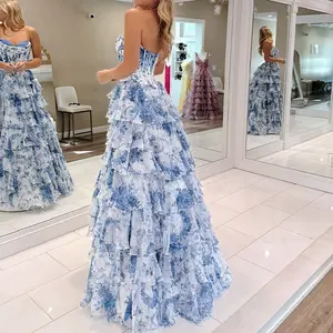 Strapless Sexy Long Evening Dress for Women Slim Fit High-end Elegant Party Prom Dress Summer Formal Womenswear