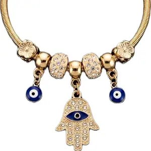 Handmade Hamsa & Evil Eye Protection Charm Bracelet – Arizona Desert Crafted