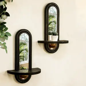 Wooden Wall Mount Flower Pot Stand, Acrylic Screw Lens Craft Home Decor, Universal Design, Poplar Plant Holder, Wall Mounted Shelf, Made in China