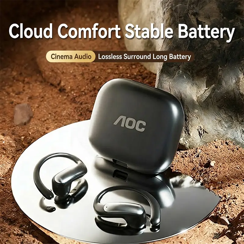Wireless Open Ear Earbuds Bluetooth Low Latency Gaming Headphones with HD Mic Long Battery Life Noise Cancelling