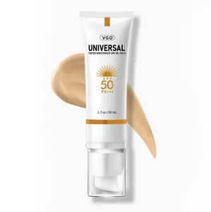 VGO-Universal Tinted Moisturizer SPF 50+, It can be used as foundation liquid-, A Facial Skincare Sunscreen Squeeze, facial care Comfort Hydrate