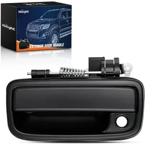 Exterior Front Driver Car Door Handle with Key Hole Compatible with 1995 96 97 98 99 00 01 02 03 2004 Toyota Tacoma Outside Door Handles Black Replaces OEM #91319, 79344, 69220-35020,TO1310117