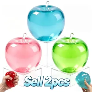 Apple Squishy Toy - Glass Gloss Slow Rebound Fidget Toy, Soft Q-Press, Kids Anxiety Relief, Party Gift, Birthday Gift, Decompression Squeeze