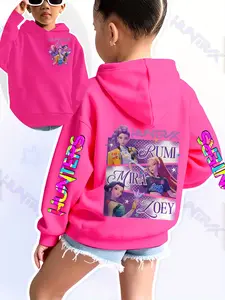 Girls Kpop Demon Hunters Series Hoodie, Rumi Mira Zoey Cartoon Print, Spring Fall Fashion Casual Sweatshirt, Christmas Gift Idea