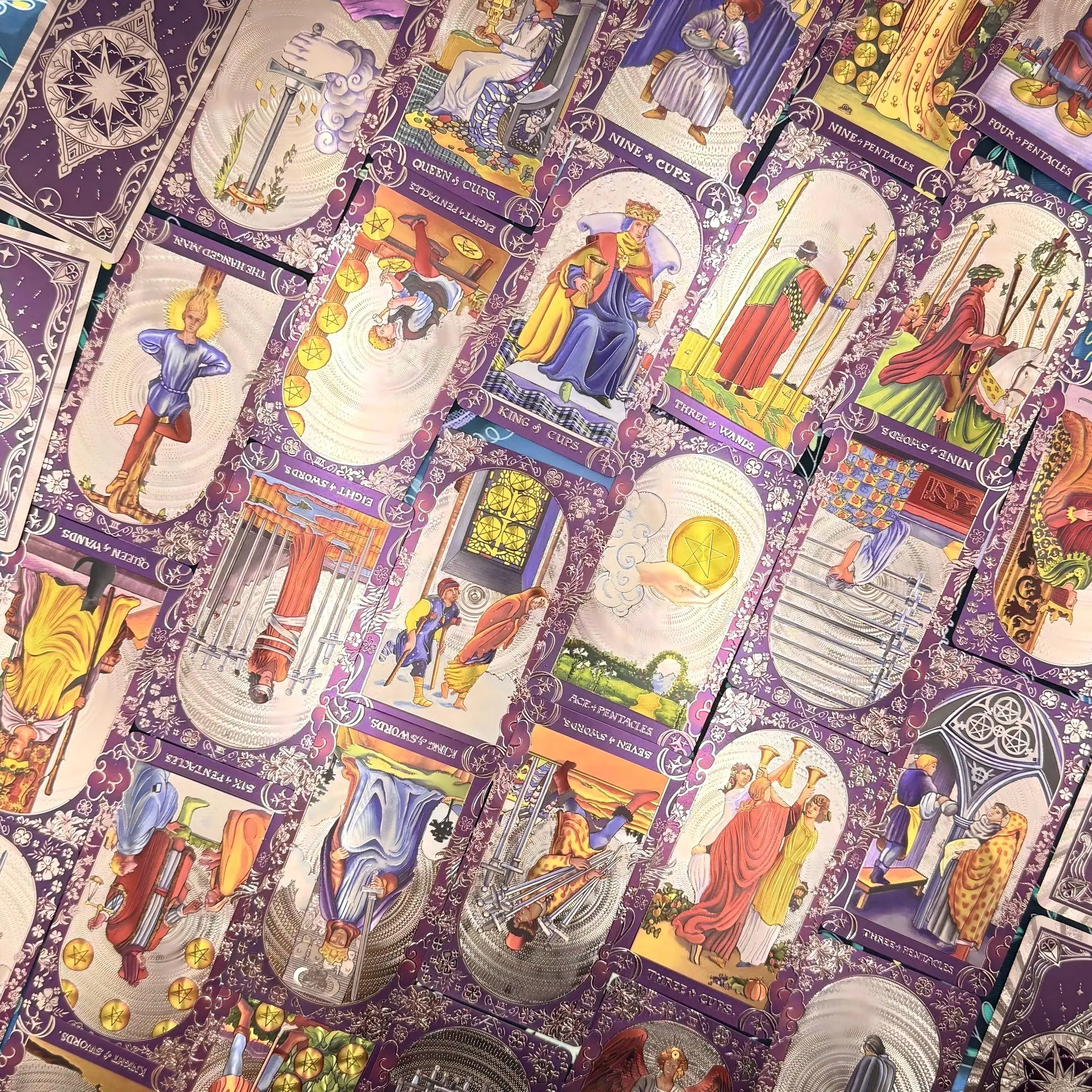 Purple Star Disk tarot cards – Waterproof & Wrinkle-Resistant Star Disk with Guide Book, Beginner-Friendly Set. Features Chakras, Planets, Zodiac Signs, Elements & Positive Affirmations