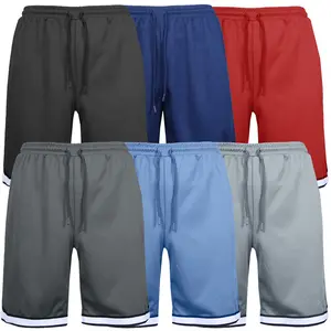 Men's 5-Pack Premium Active Moisture Wicking Workout Mesh Shorts With Trim Summer Outdoor Bottoms