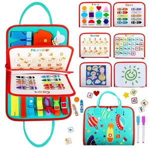 Busy Board Toys for Kids, Preschool Busy Board, Montessori Busy Board, Sensory Activity Board, Sensory Toys Educational Toys, Travel Activities For Girl and Boys Fine Motor Skills random color