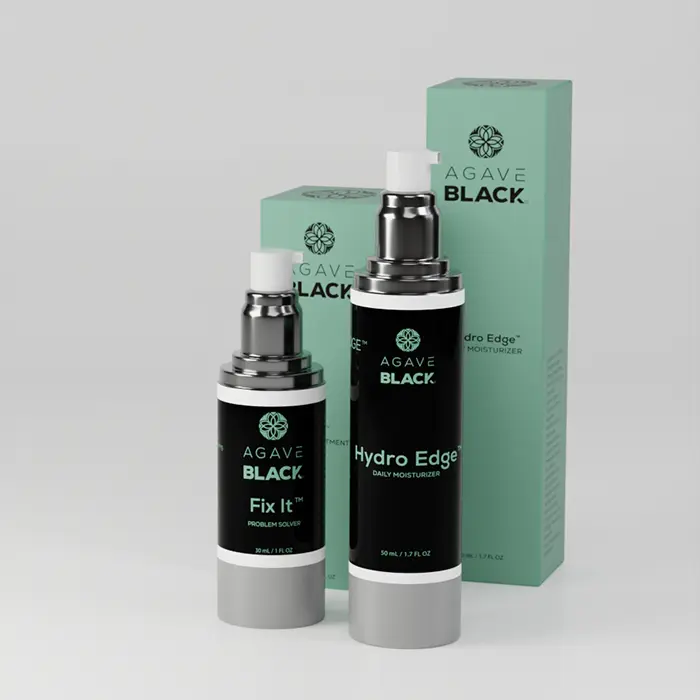 Oily Skincare Kit for Men - Moisturizer + Spot Treatment - Agave Black