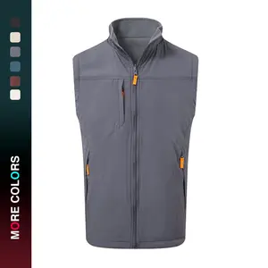 MAELREG Men's Golf Vest Reversible Fleece Vest Outerwear Windproof Lightweight Warm Softshell Sleeveless Jacket for Men