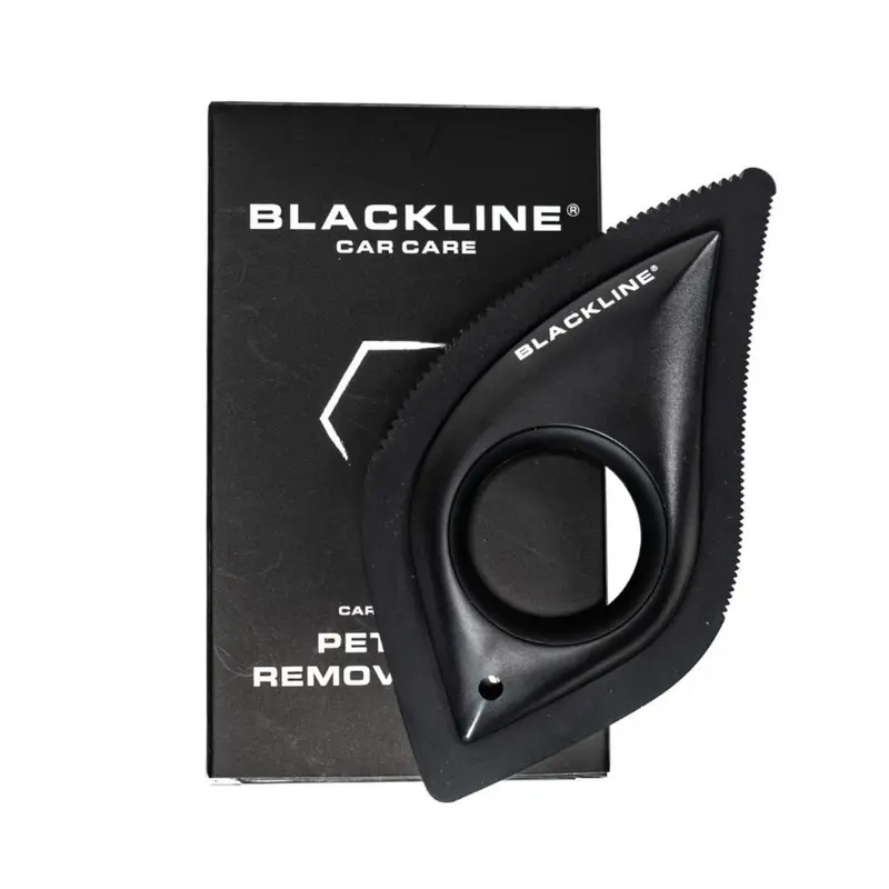 BLACKLINE Seatsafe Rubber Bristles Pet Fur Remover Brush - Fast, Effective Car Interior Cleaner, Ergonomic Grip, Gentle on Upholstery & Fabric Seats, Handles Mats & Rugs, Cars & Home Use, Durable & Easy to Clean, Satisfying to Use
