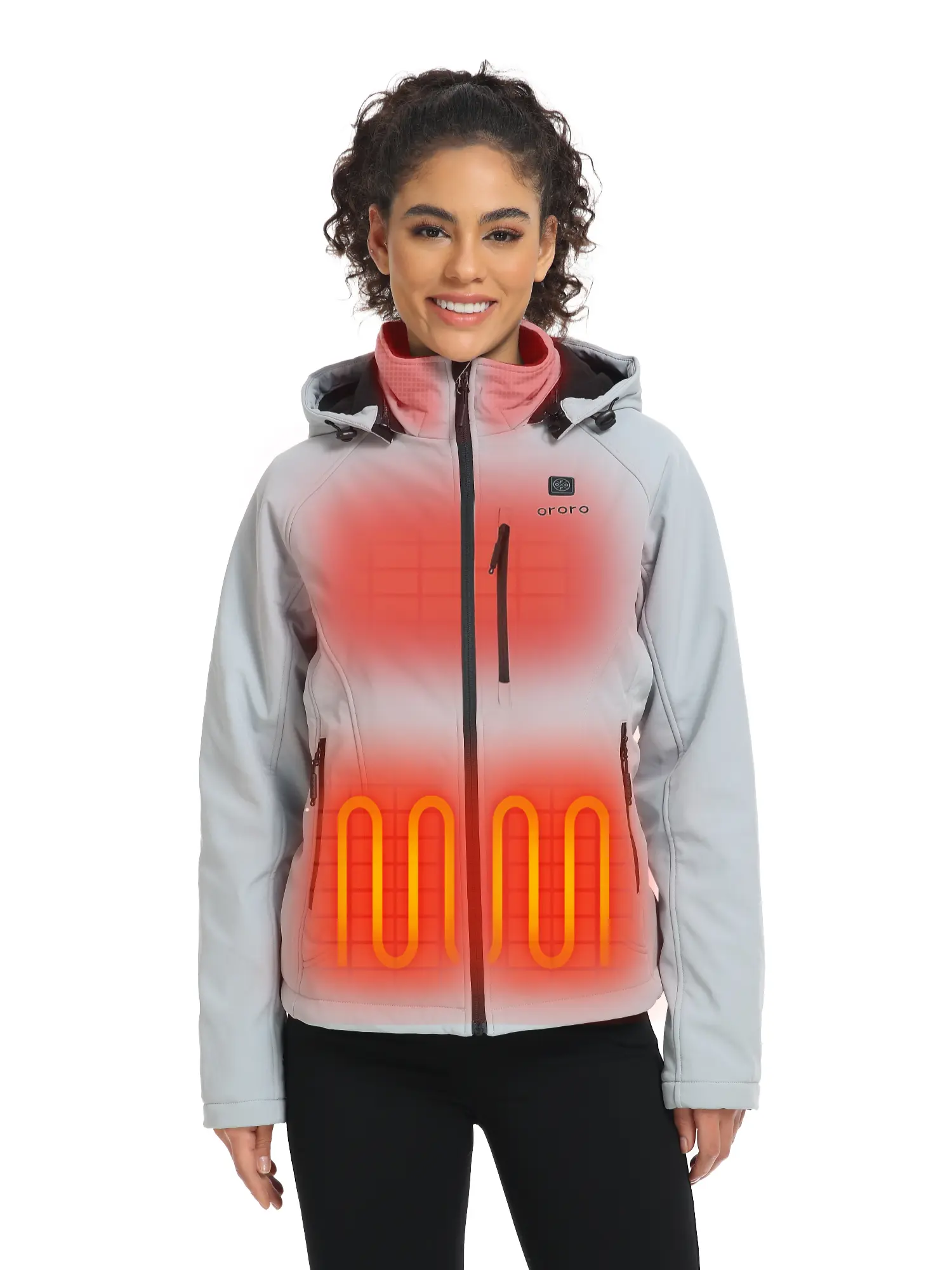 ororo Women's Classic 4-Zone Heated Jacket 2.0 with Rechargeable Battery, Water & Wind Resistant Softshell Coat and Detachable Hood ororo Women's Classic 4-Zone Heated Jacket 2.0 with Rechargeable Battery, Water & Wind Resistant Softshell Coat and Detachable Hood
