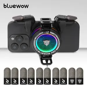 BlueWow X109 AI Pro Cooler 3-Speed Turbo RGB Lighting Magnetic Clip-on Gaming Finger Sleeve USB Cable Protection Lightweight Portable Device