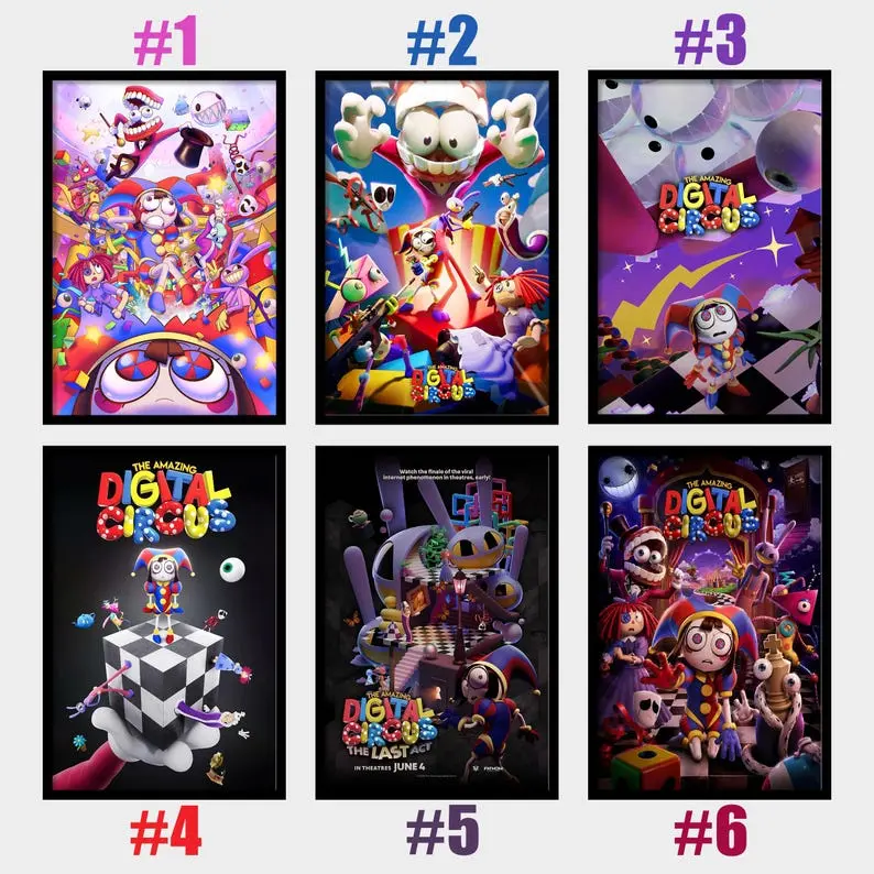 The Amazing Circusss Animee Poster Print, Waterproof Print, Anime Fan Gift, Poster No Frame