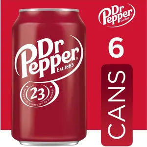 Dr Pepper Soda Pop, 12 fl oz Cans (6 Pack)
