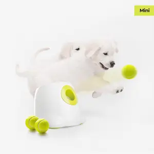 All For Paws Mini Hyper Fetch Automatic Ball Launcher for Small Dogs Puppy Dog Toys with Adjustable Distance