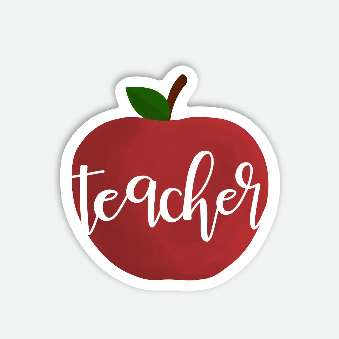 Teacher Apple Vinyl Sticker Teacher Apple Vinyl Sticker