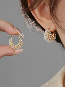 Trendy Xiaomi Bead Earrings, Fashionable Fresh Look, Versatile Studs, Unique Luxury Style, Elegant Ear Jewelry for All Occasions