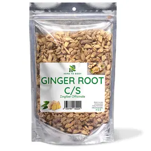 Herb To Body Ginger Root C/S | Cut & Sifted | Zingiber Officinale | Wildcrafted | 4oz Herbal Spice