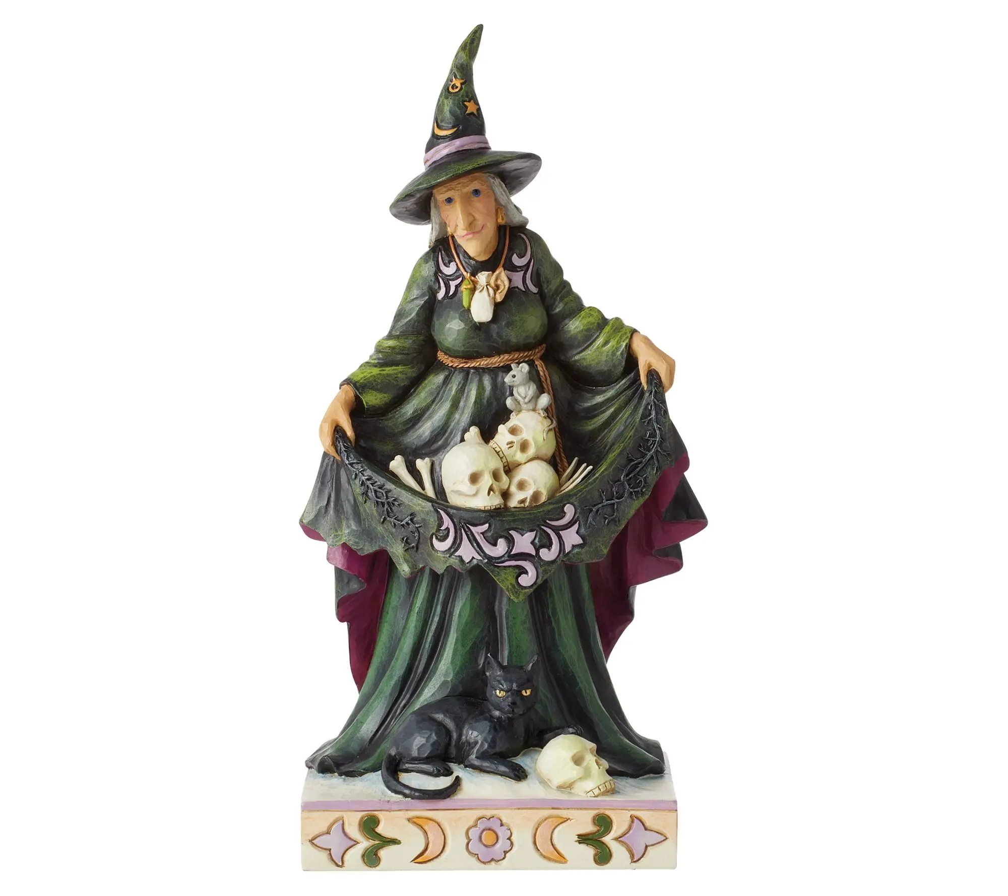 Jim Shore Scary Witch Skulls Skirt Figurine