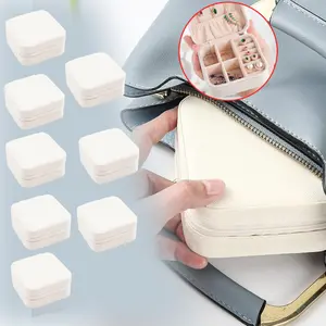 Set of 8 Travel Jewelry Case Jewelry Organizer Small Bachelorette Party Jewelry Box Portable PU Leather Mini Jewelry Travel Case for Womens Earring, Necklace, Rings, Bracelets, Jewelry Boxes Halloween