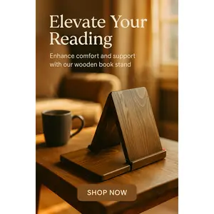 Wood Triangle Book Rest, Book Place Holder, Book Holder, Book Stand,  E-Reader Stand