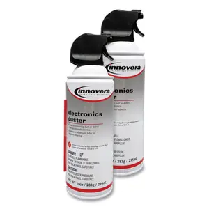 212 MAIN Innovera Compressed Duster Cleaner - White, Ozone-Safe, Moisture-Free Household Items Dust Removal Tool - Pack of 2