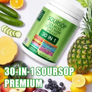 30-in-1 Betel Tree Capsules - Contains Lycanthropis, Sambucus, Stone Resin, Seaweed, and Lion's Mane.Contains 120 capsules, designed to promote skin and gut health and provide antioxidant support