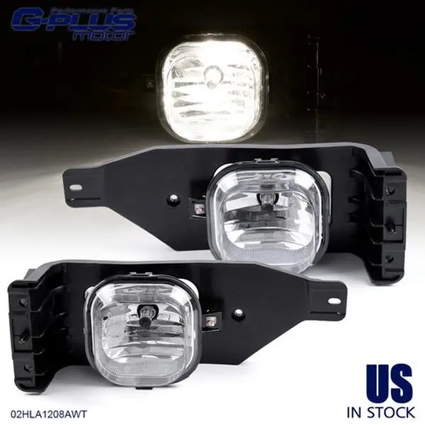 G-PLUS Durable Replacement Bumper Fog Lights - High Quality Lens, Leakproof Shell, Moisture Vent Auxiliary Driving Lights for 05-07 Ford F250 F350 F450 F550 SuperDuty & 2005 Excursion Automotive Accessories