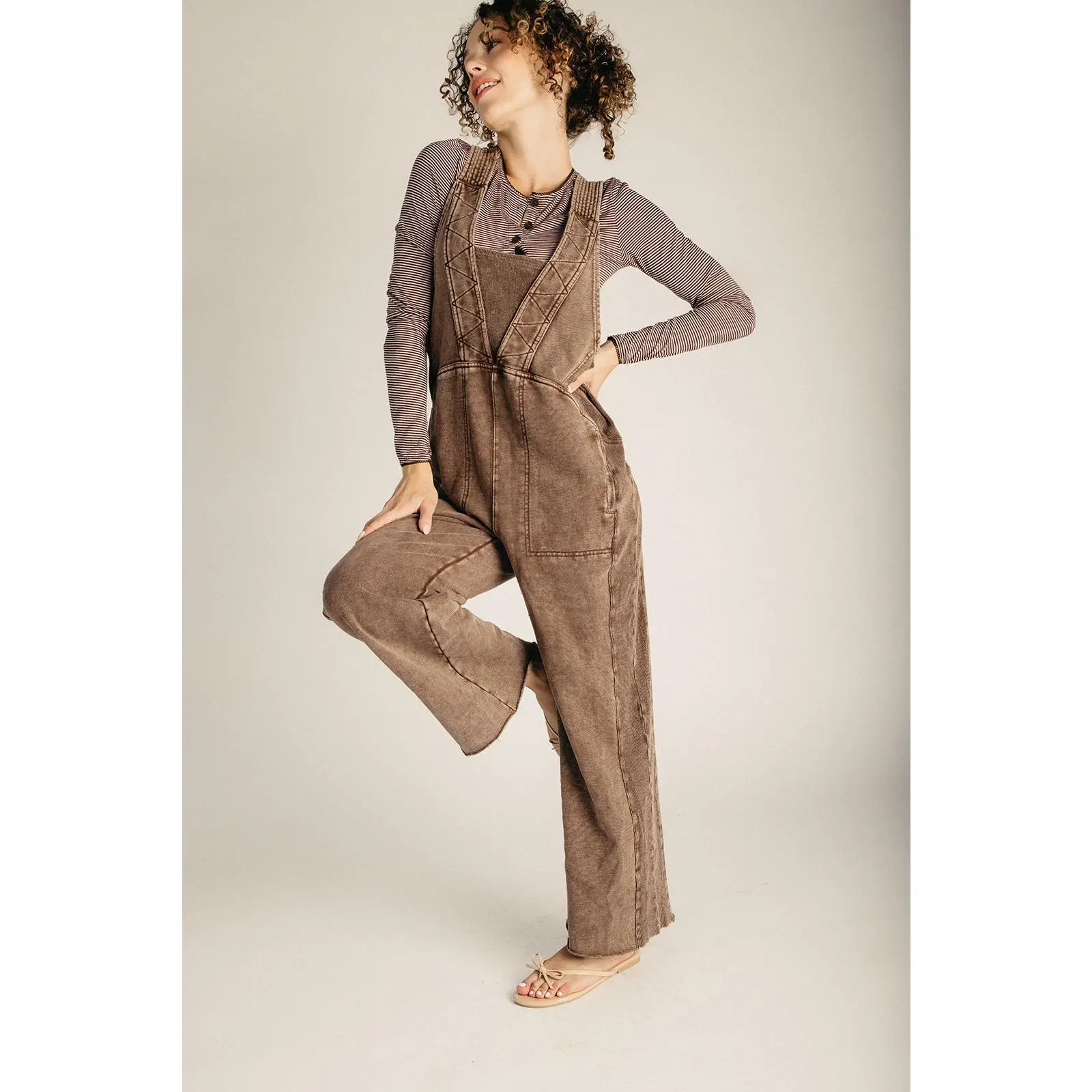 The Rutten Washed Artisan Overall in Mocha