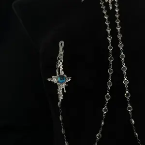 Crystal Drape – Choker Chain Nipple Clips Jewelry waist beads body chain jewelry Halloween Costume non tarnish jewelry charm necklace necklace stack gf gift