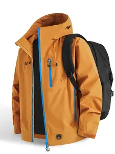 New Outdoor Hooded Couples' Mountain Climbing Jacket, Spring & Autumn Windproof Waterproof Breathable Stylish Plain Jacket