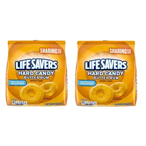 Lifesavers Butter Rum 14.5 ounce bags - Pack of Two - Individually Wrapped - Perfect to Share
