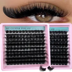 Mixed Length Individual False Eyelashes, 1 Box Natural Look Eyelash Extensions, Self Grafting Curl Eyelashes, Eye Makeup Enhancement False Eyelashes, Cosmetic, DIY Lash Clusters